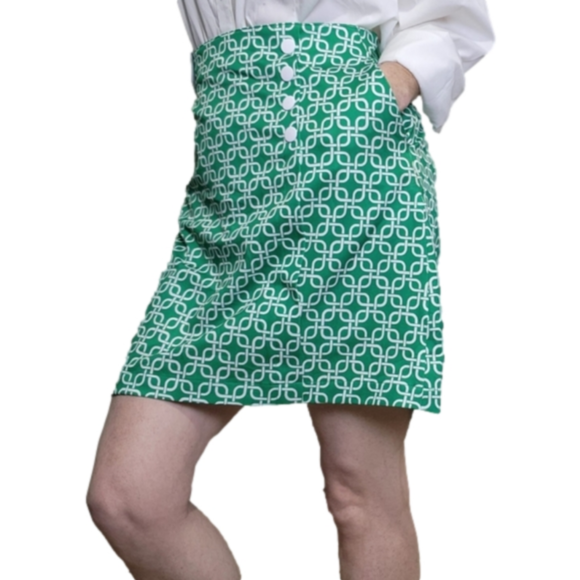 Size 16 Skort Golf Sport Skirt Links Green and white color LADY HAGEN NWT - Picture 4 of 16
